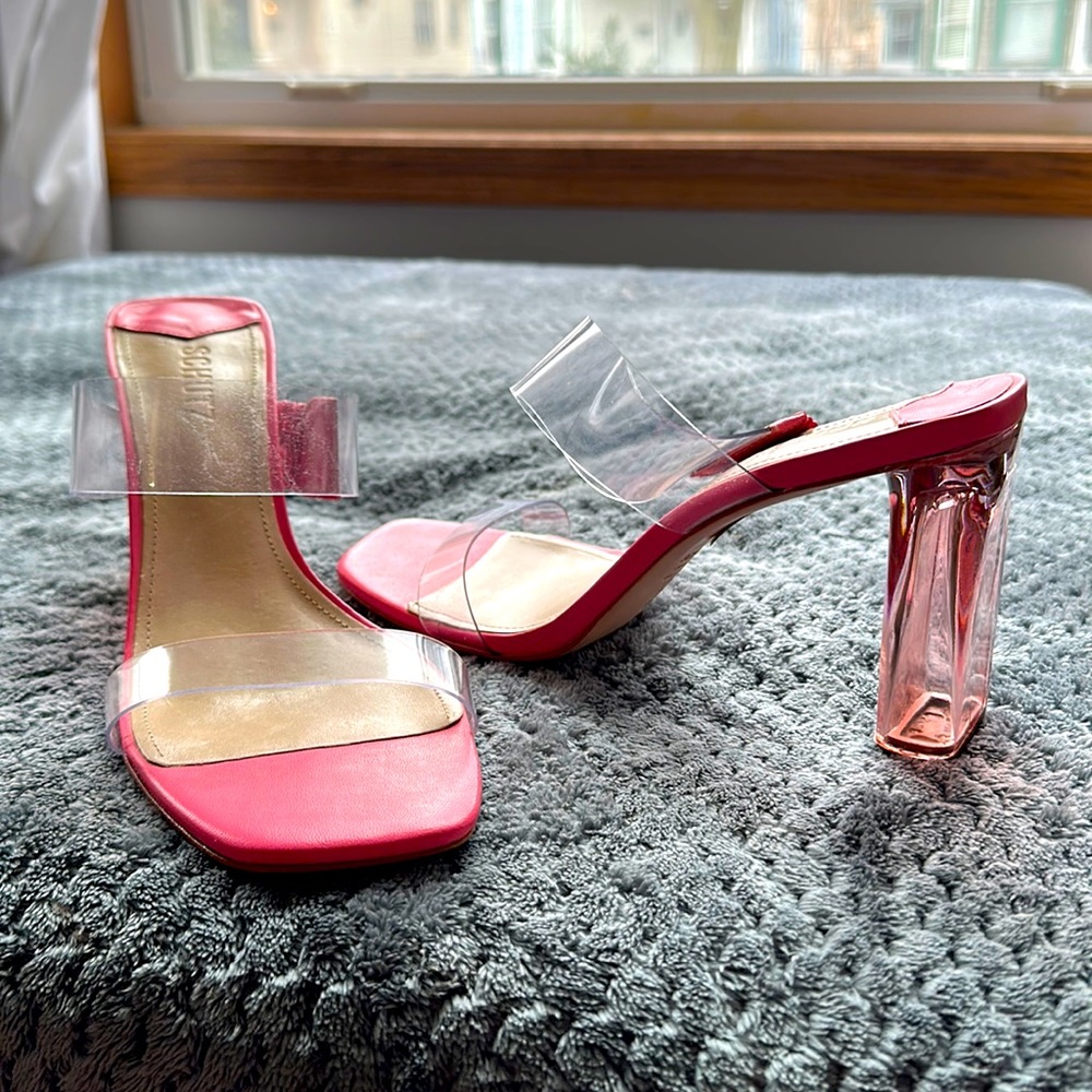 Ariella acrylic pink and clear heels